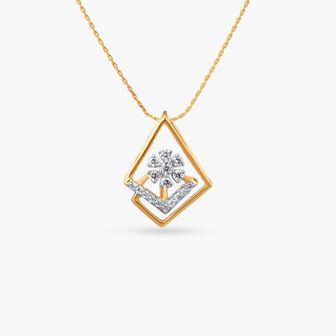 Floral Illusion Diamond Pendant