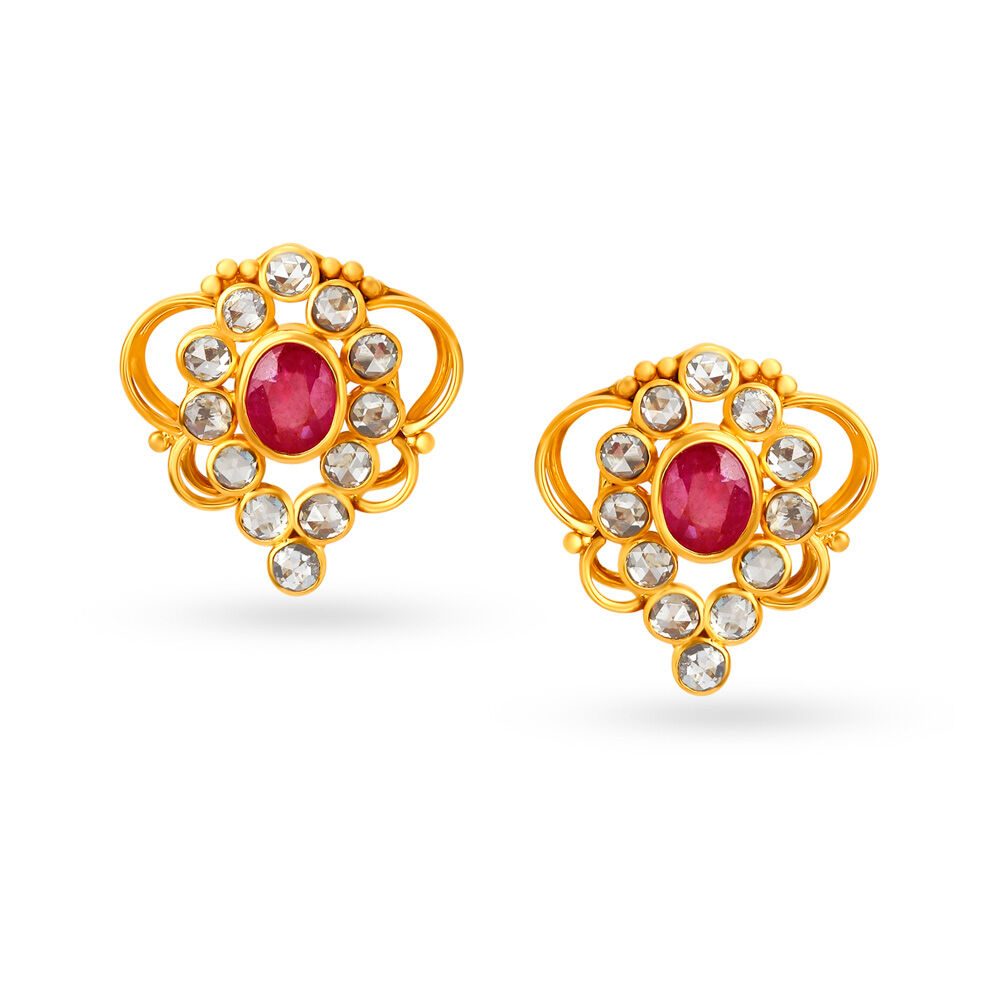 Polki diamond earrings tanishq top