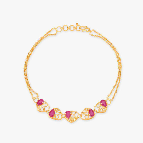 Curved Gold Bracelet