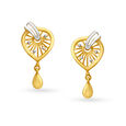 Ethereal Yellow Gold Mushroom Drop Earrings,,hi-res image number null