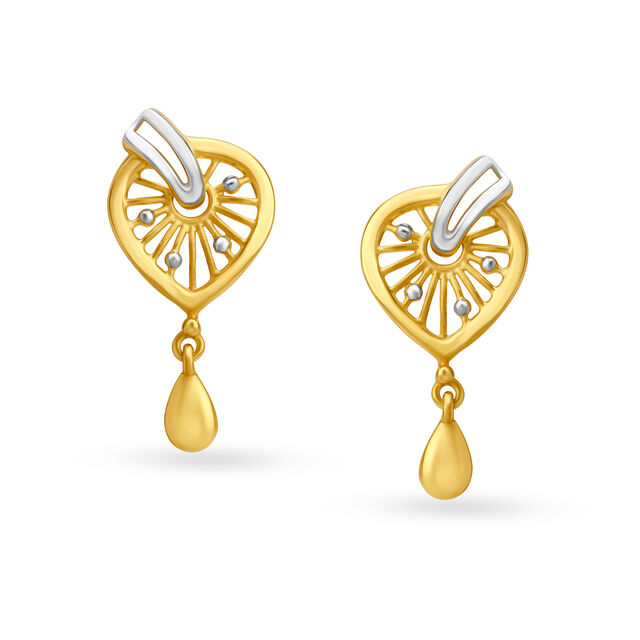 Ethereal Yellow Gold Mushroom Drop Earrings,,hi-res image number null