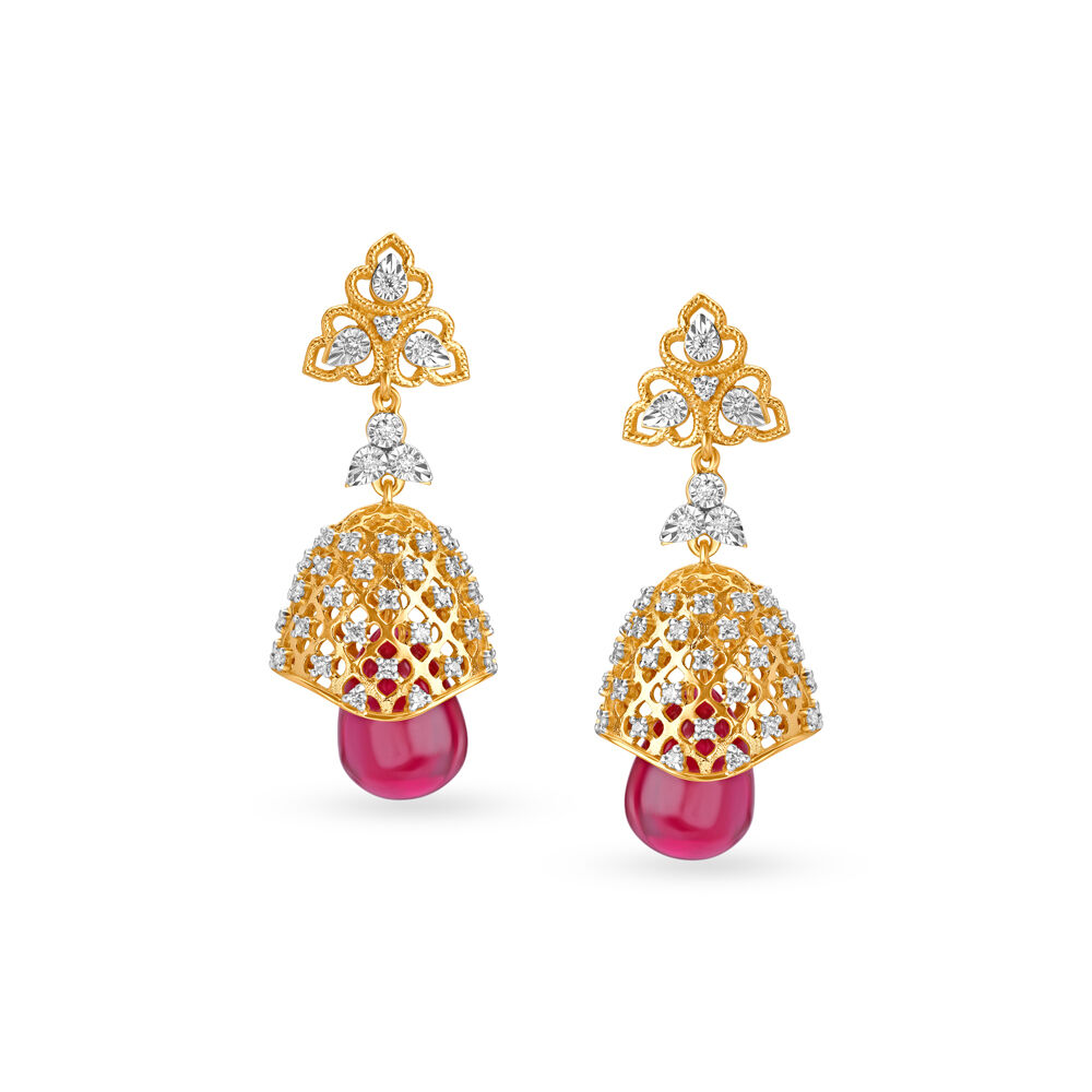 Tanishq jhumkas online hot sale