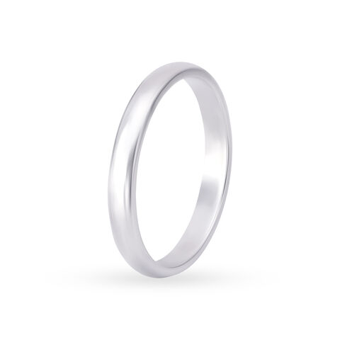 Serene Sleek Platinum Finger Ring
