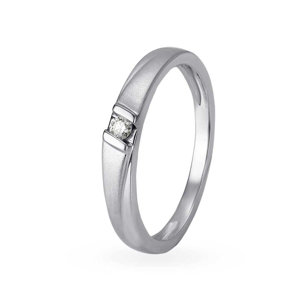 Striking 950 Pure Platinum And Diamond Finger Ring