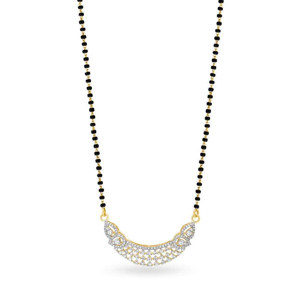Diamond mangalsutra designs with price in tanishq shop