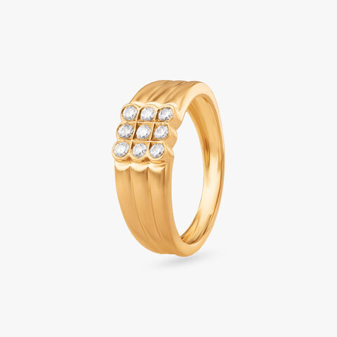 Majestic Grid Diamond Finger Ring for Men