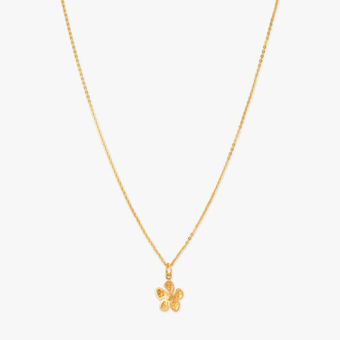 Daisy Drape Gold Pendant with Chain for Kids