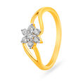 Seven Stone Floral Diamond Finger Ring,,hi-res image number null