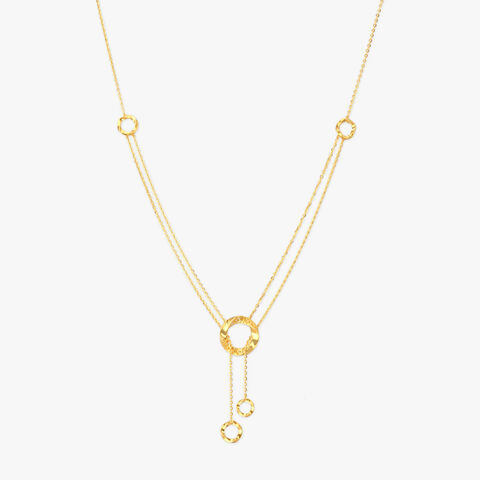 Loop Drop Gold Necklace