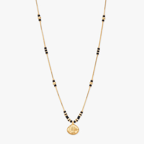 Ribbed Orb Gold Mangalsutra