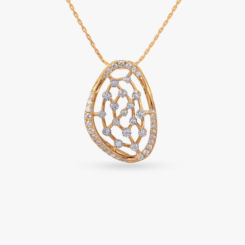 Sculpted Sparkle Diamond Pendant and Earrings Set