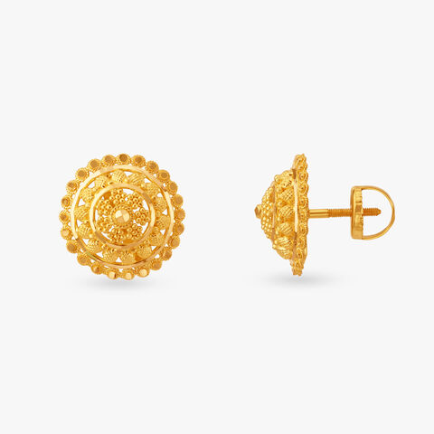 Golden Charms Stud Earrings