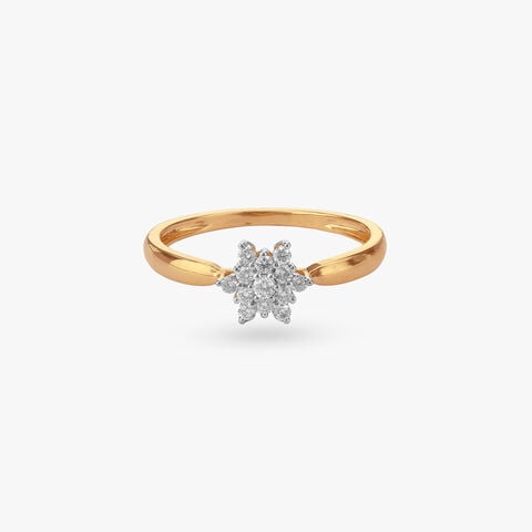 Floral Sparkle Diamond Ring