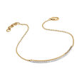 14 KT Yellow Gold Linear Diamond Bracelet,,hi-res image number null