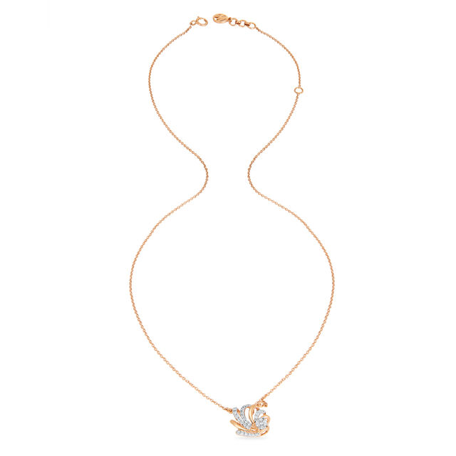 14KT Rose Gold Catch Me If You Can Diamond Pendant with Chain,,hi-res image number null