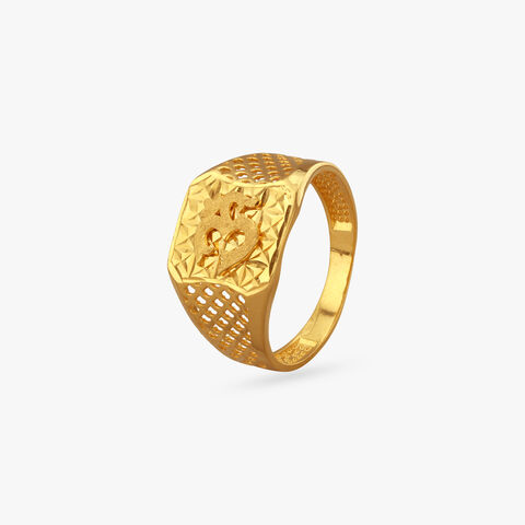Faithful Flair Gold Finger Ring For Men