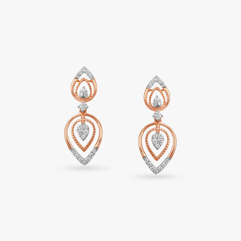 Droplet Glimmer Diamond Drop Earrings
