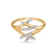 14 KT Yellow Gold Dazzling Geometric Ring,,hi-res image number null