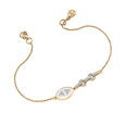 14 KT Yellow Gold Dew Drop Diamond Bracelet,,hi-res image number null