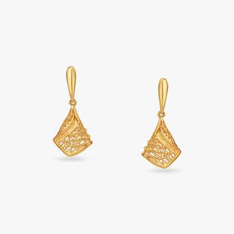 Wave Jhumka Elegance Gold Jhumka Earrings