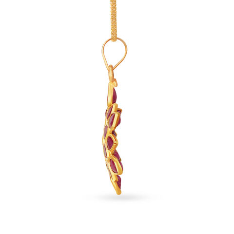 Dazzling Dahlia Ruby Pendant