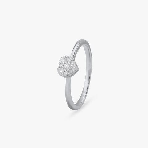 Gleaming Heart Diamond Ring