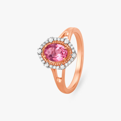 Halo Blush Diamond Ring