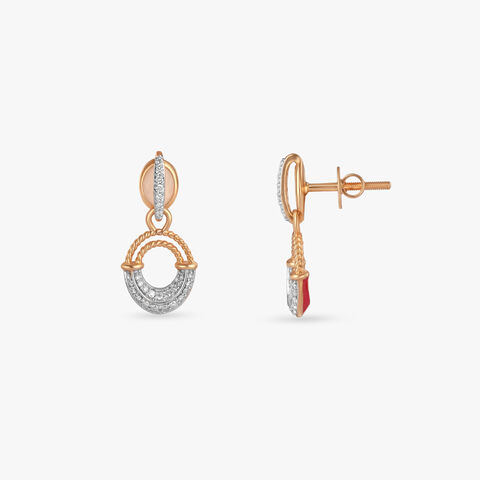 Crimson Reversible Diamond Drop Earrings