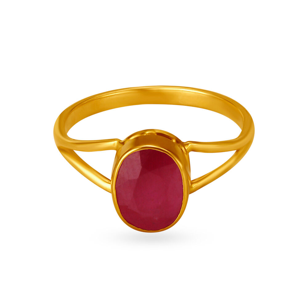 Floral Ruby Ladies Finger Ring Casual Party Wear Buy Online | Style Club