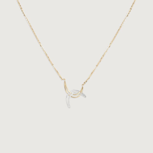 Lunar Arcs 14Kt Gold Pendant with Chain,,hi-res image number null