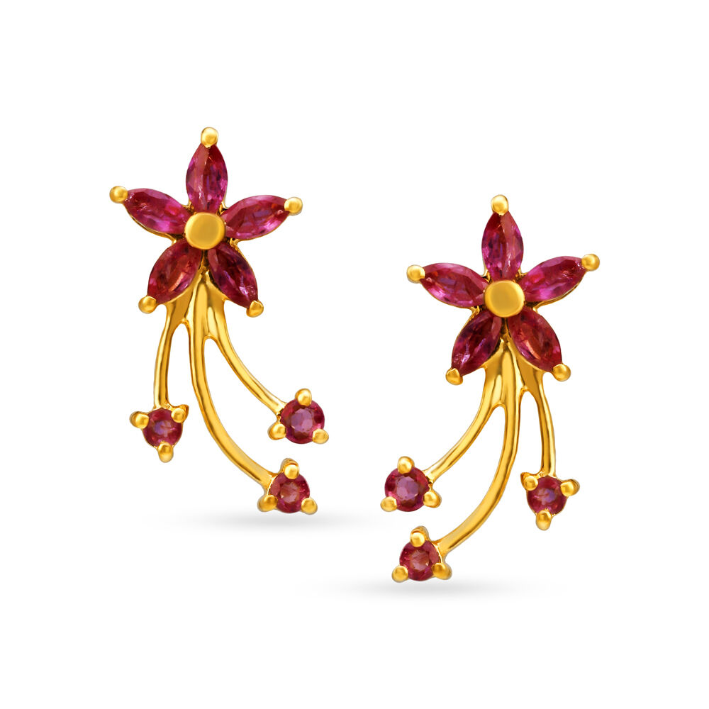 Tanishq ruby earrings clearance