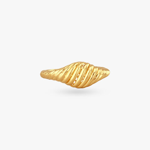 Sculpted Swirl Gold Ring alternate view 1