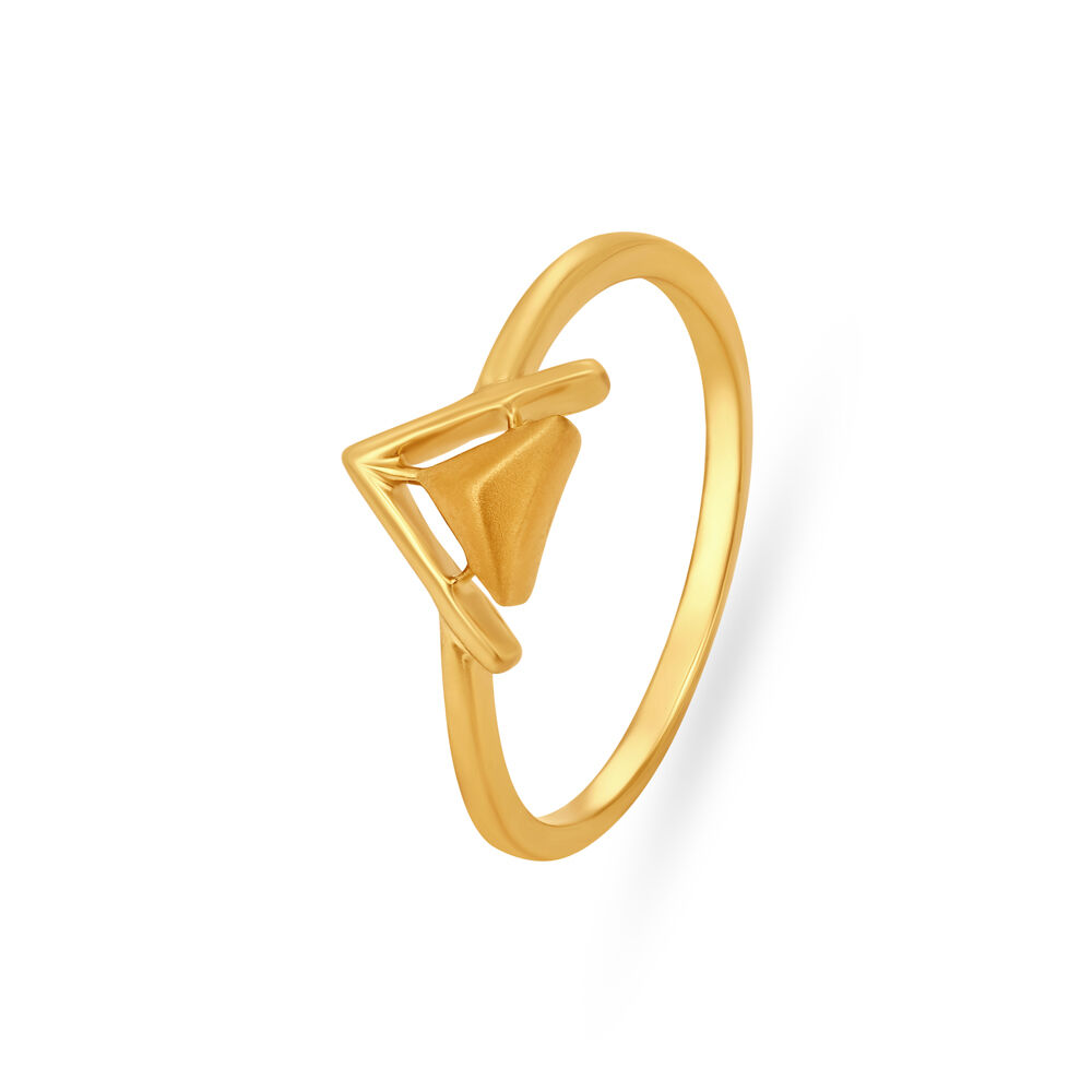 Geometric shop triangle ring