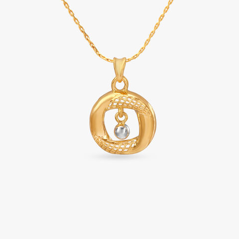 Twirl Sphere Gold Pendant