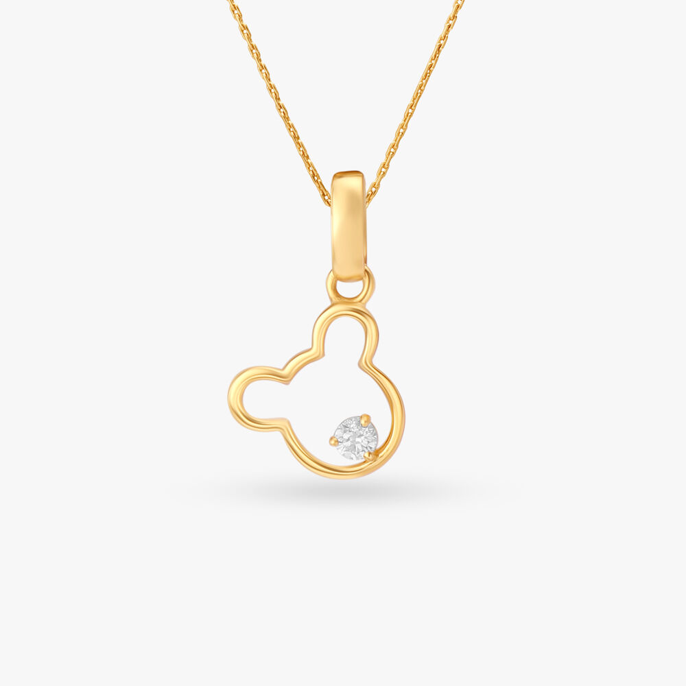 Mickey mouse diamond pendant hot sale