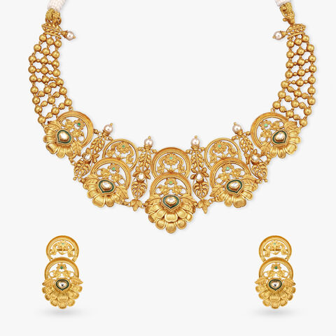 Vintage Glamour Gold Necklace Set