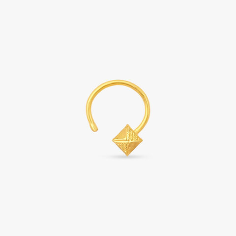 Geometric Peak Gold Nose Pin