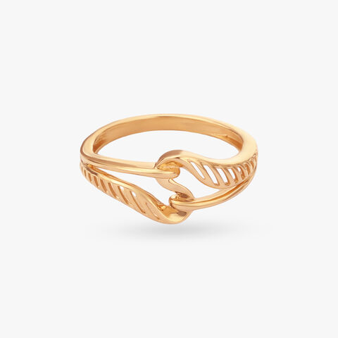 Fluid Interplay Gold Ring alternate view 1