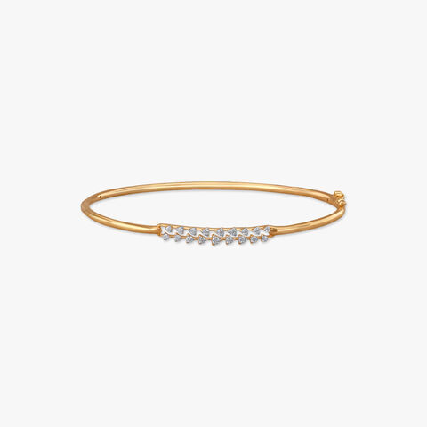 Linear Sparkle Diamond Bangle