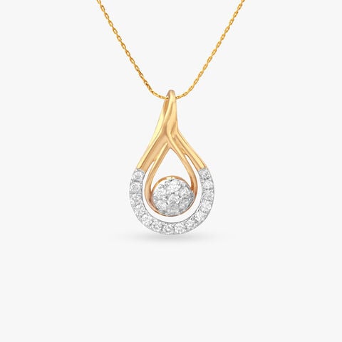 Dewdrop Halo Diamond Pendant