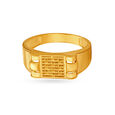 Mesh Pattern Gold Men's Finger Ring,,hi-res image number null