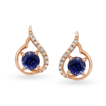 Scintillating Rose Gold and Diamond Stud Earrings