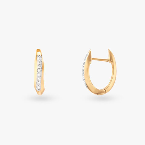 Chic Diamond Hoop Earrings