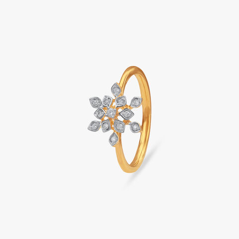 Sunlit Lotus Diamond Ring