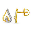 Captivating Artistic Heart Pattern Diamond Stud Earrings,,hi-res image number null