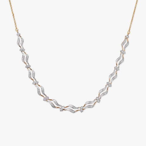 Graceful Flow Diamond Necklace Set