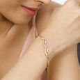 14 KT Yellow Gold Creeper Chic Diamond Bangle,,hi-res image number null