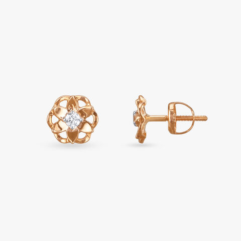 Little Bloom Diamond Stud Earrings for Kids