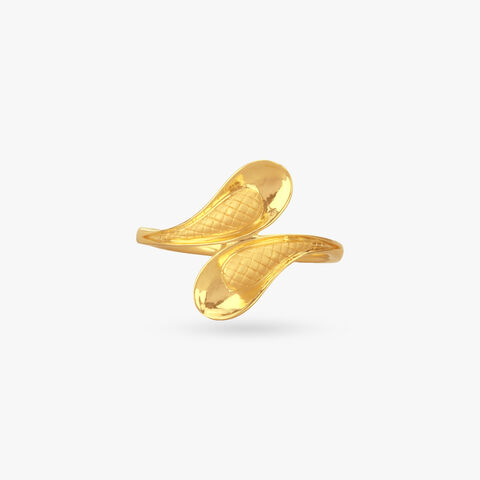 Twin Swirl Gold Ring
