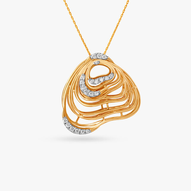 A Floating Seashell Diamond Pendant,,hi-res image number null